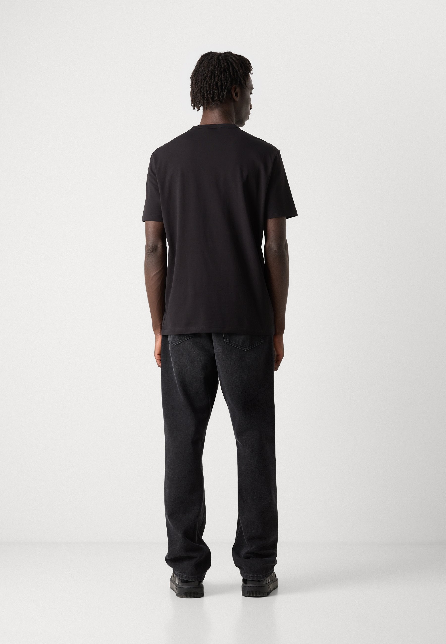 NAOLO 2 PACK - Basic T-shirt - black