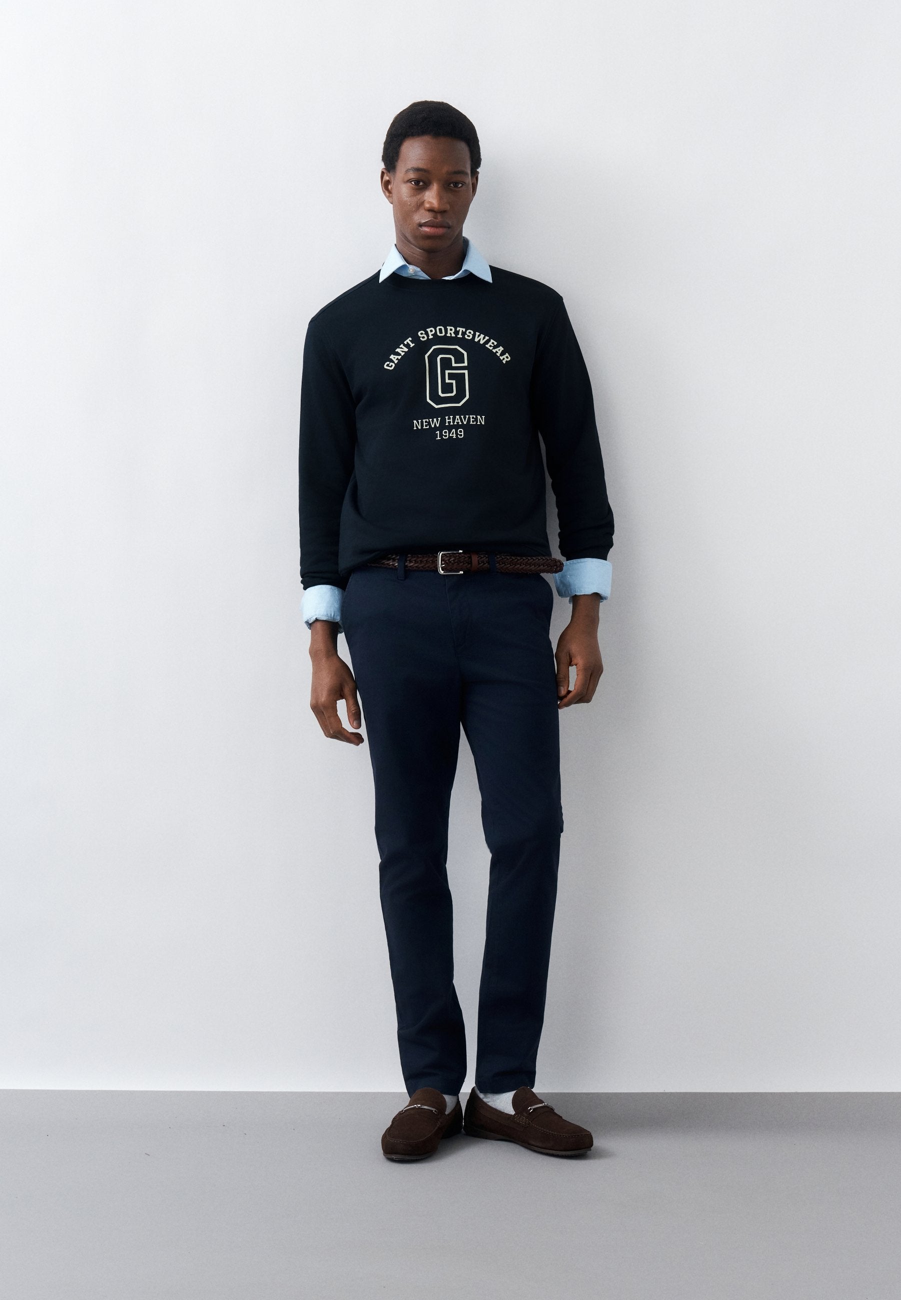 GRAPHIC CREW NECK - Sweatshirt - evening blue