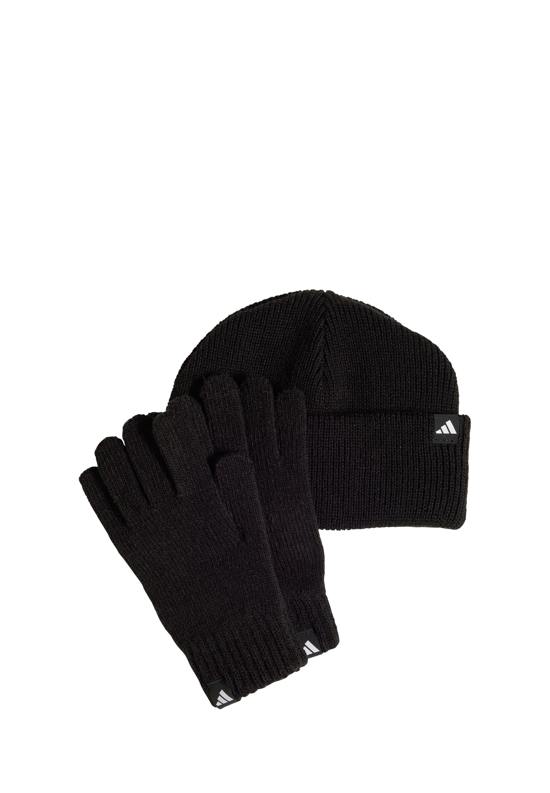 SET - Gloves - black/white