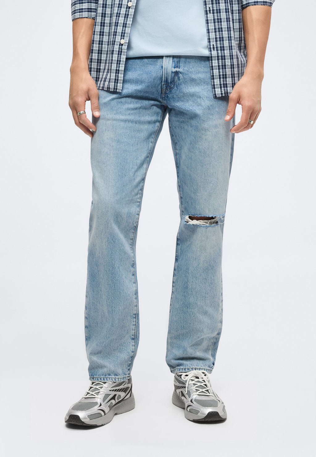 STRAIGHT WORN - Relaxed fit jeans - medium wash