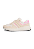 SUEDE CLEAT MIXED TEXTURE TRAINERS - Trainers - white clay/blush