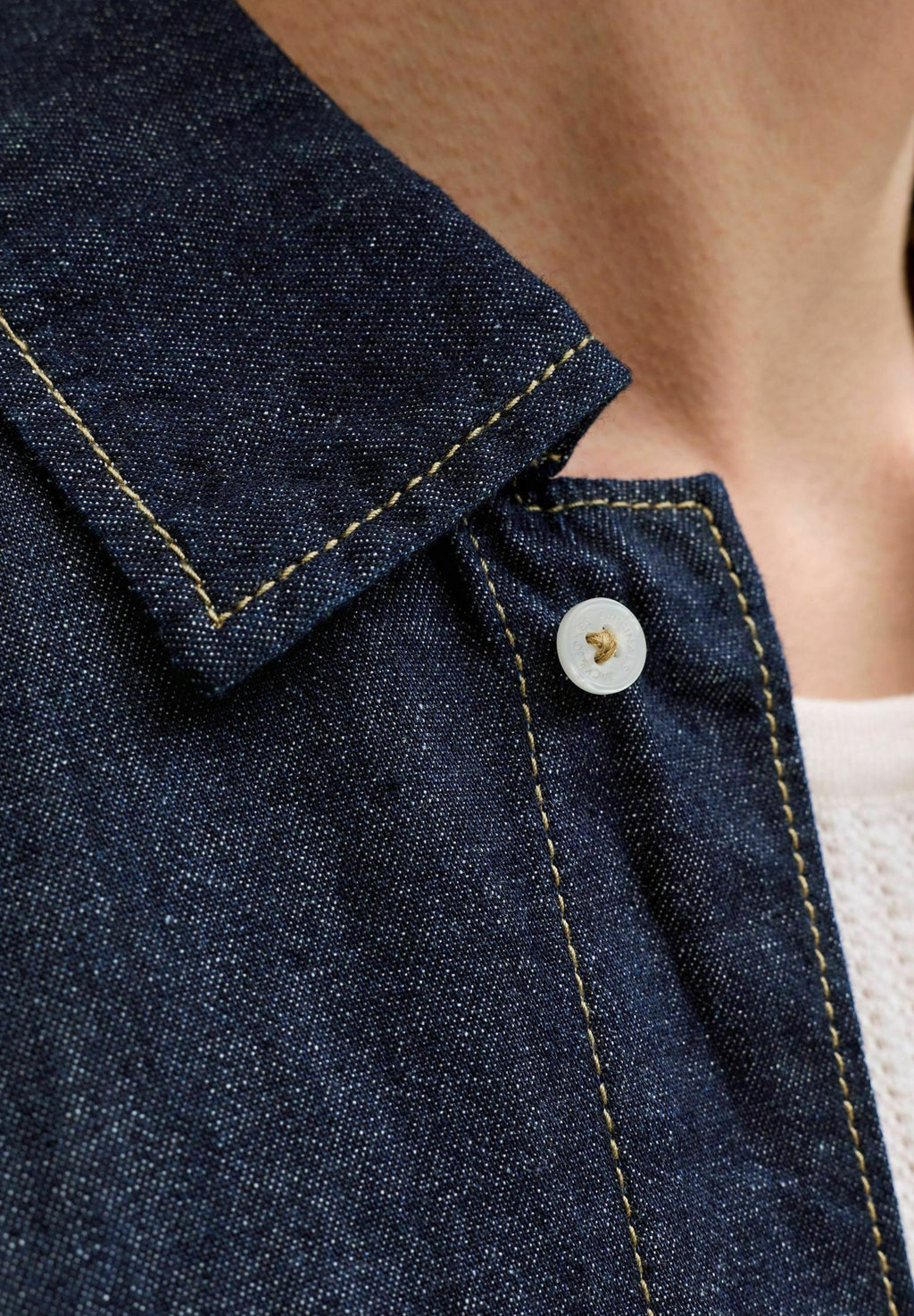 Denim Cropped Fit - Shirt - blue denim