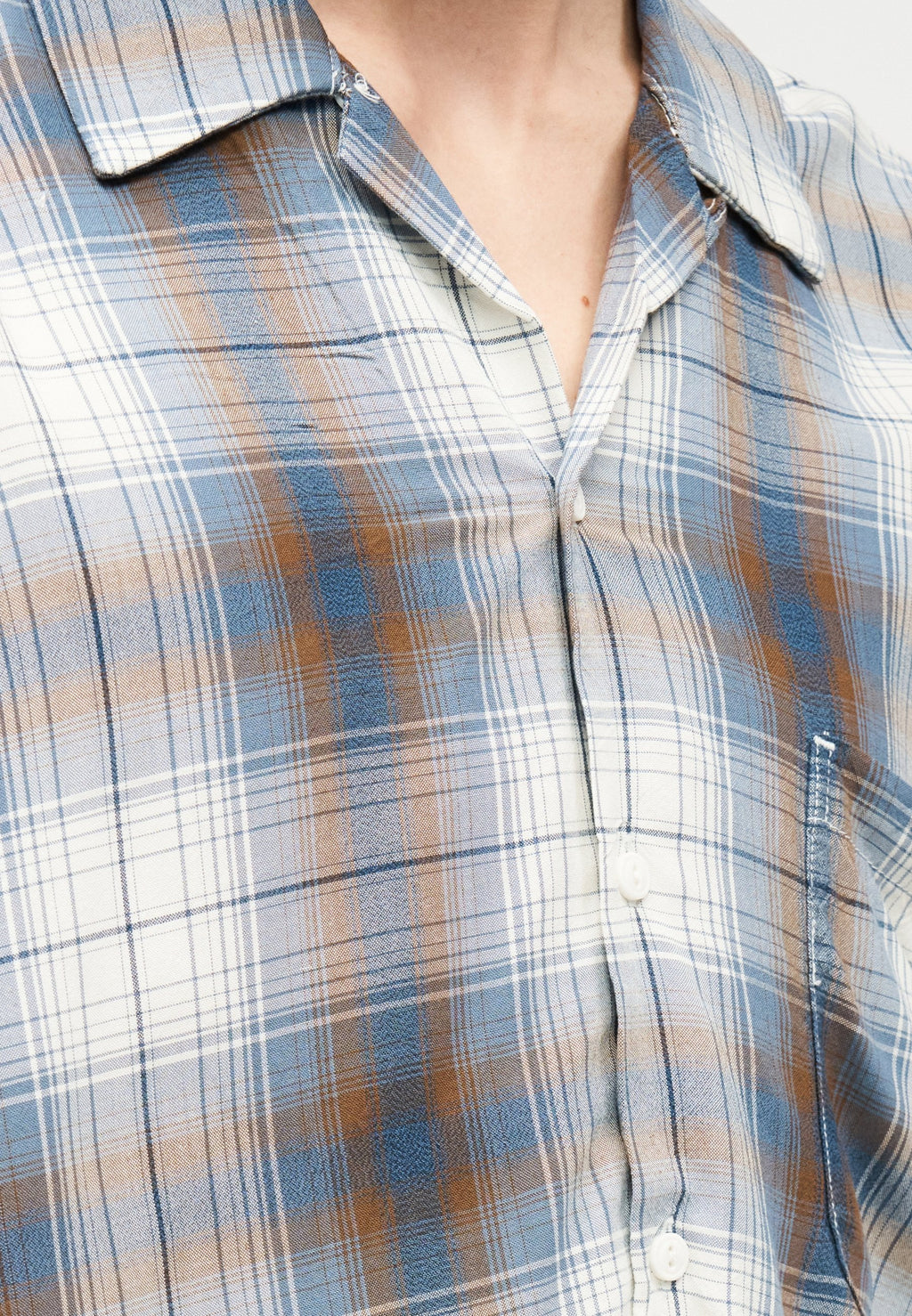 PLAID CAMP - Shirt - glacial slate/egret