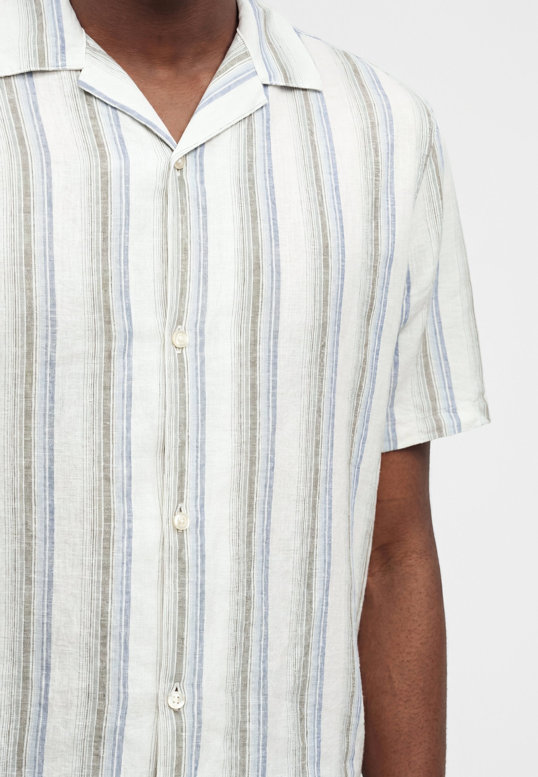 STANDARD RESORT COLLAR - Shirt - green stripe