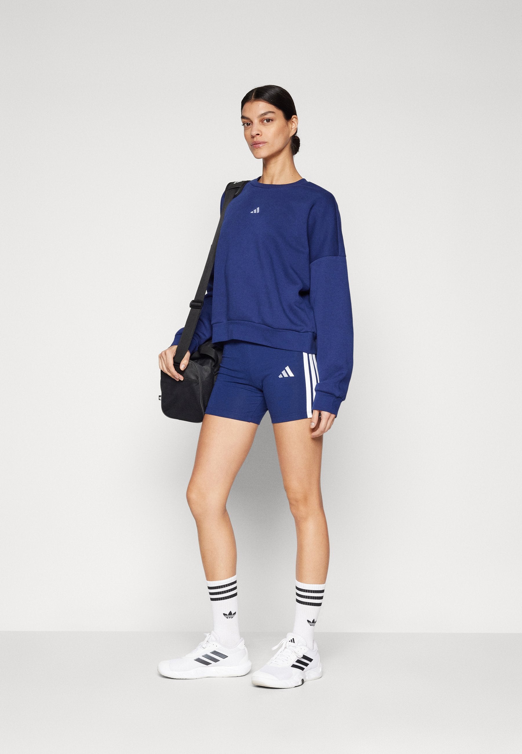 Leggings - dark blue/white