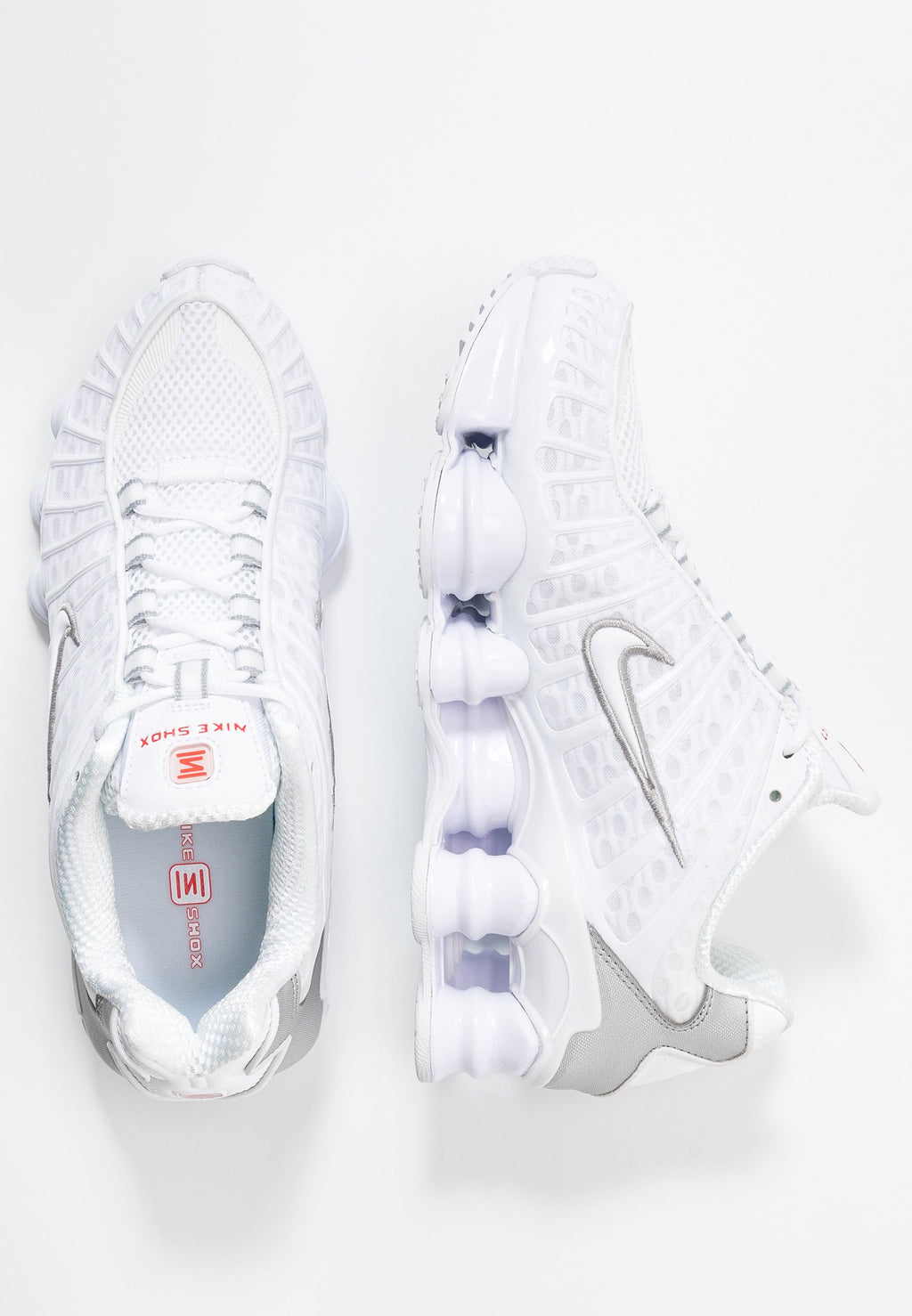 SHOX TL - Trainers - white/metallic silver/max orange