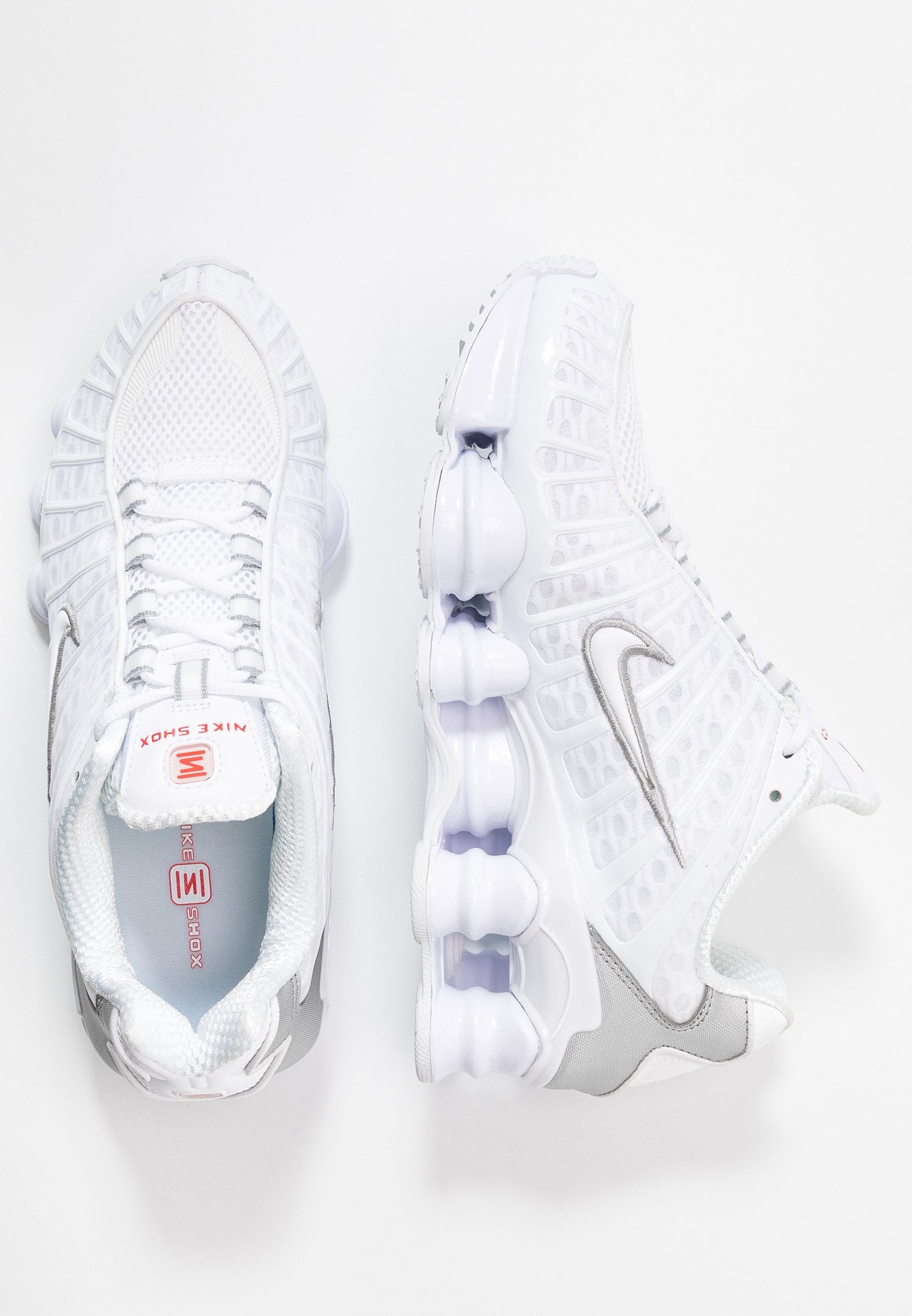 SHOX TL - Trainers - white/metallic silver/max orange