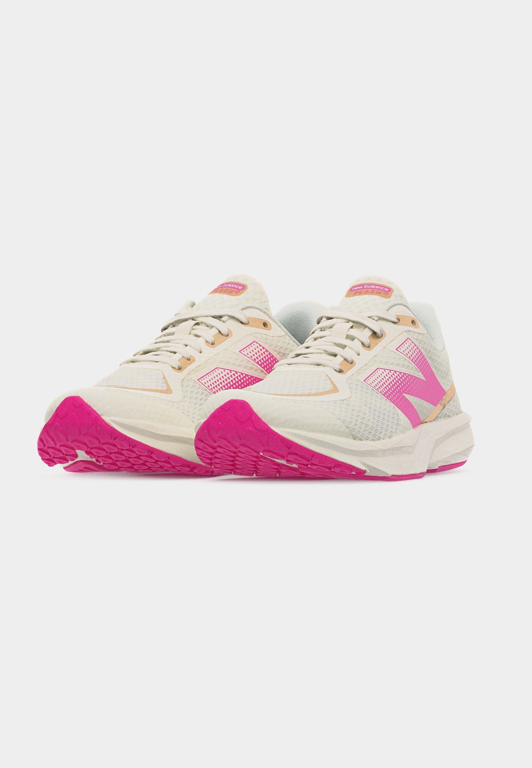 FLASH UNISEX - Road running shoes - sea salt/pink heat/gold-coloured metallic
