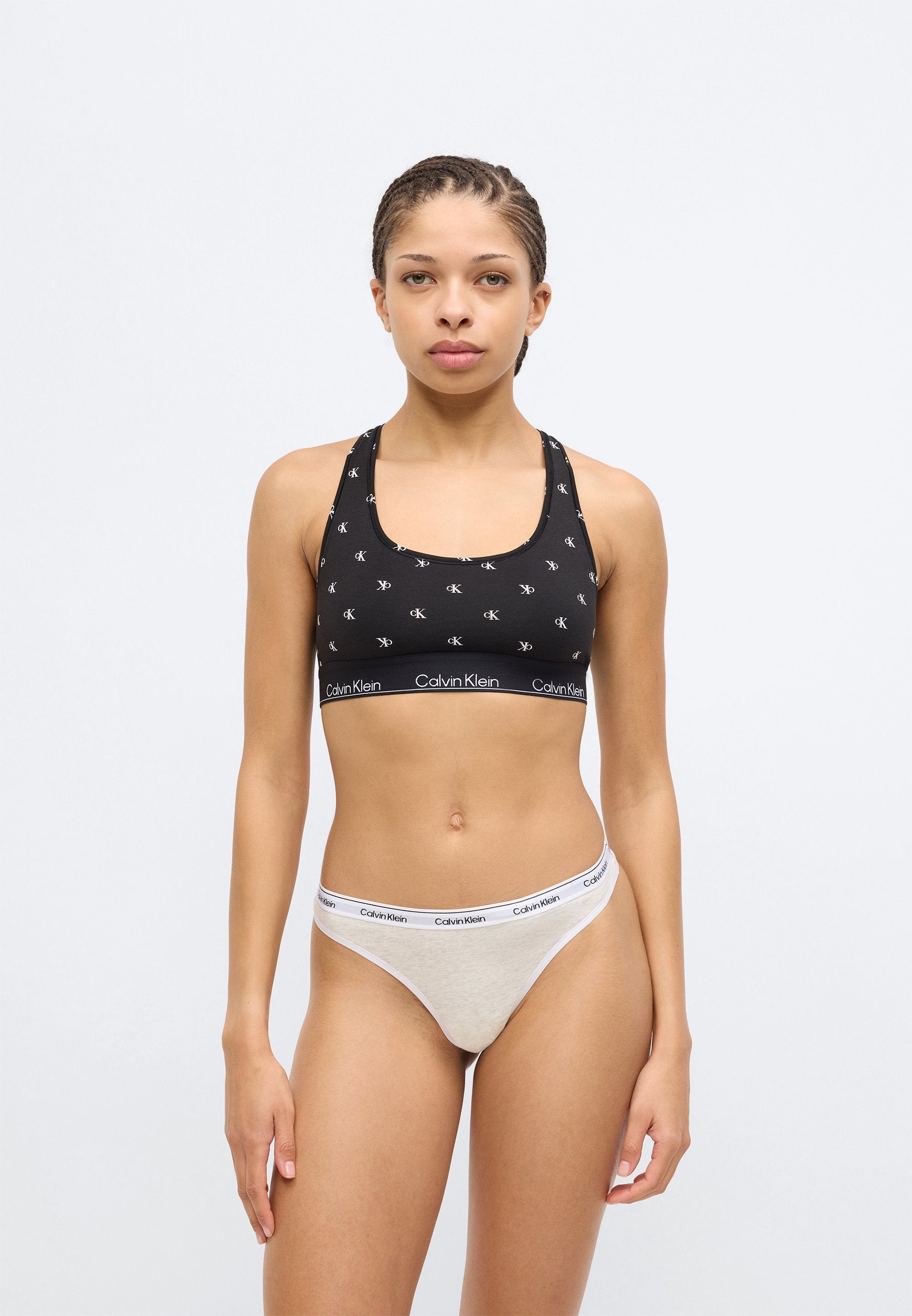 THONG ICON LOGO 5 PACK - Thong - black/snow heather