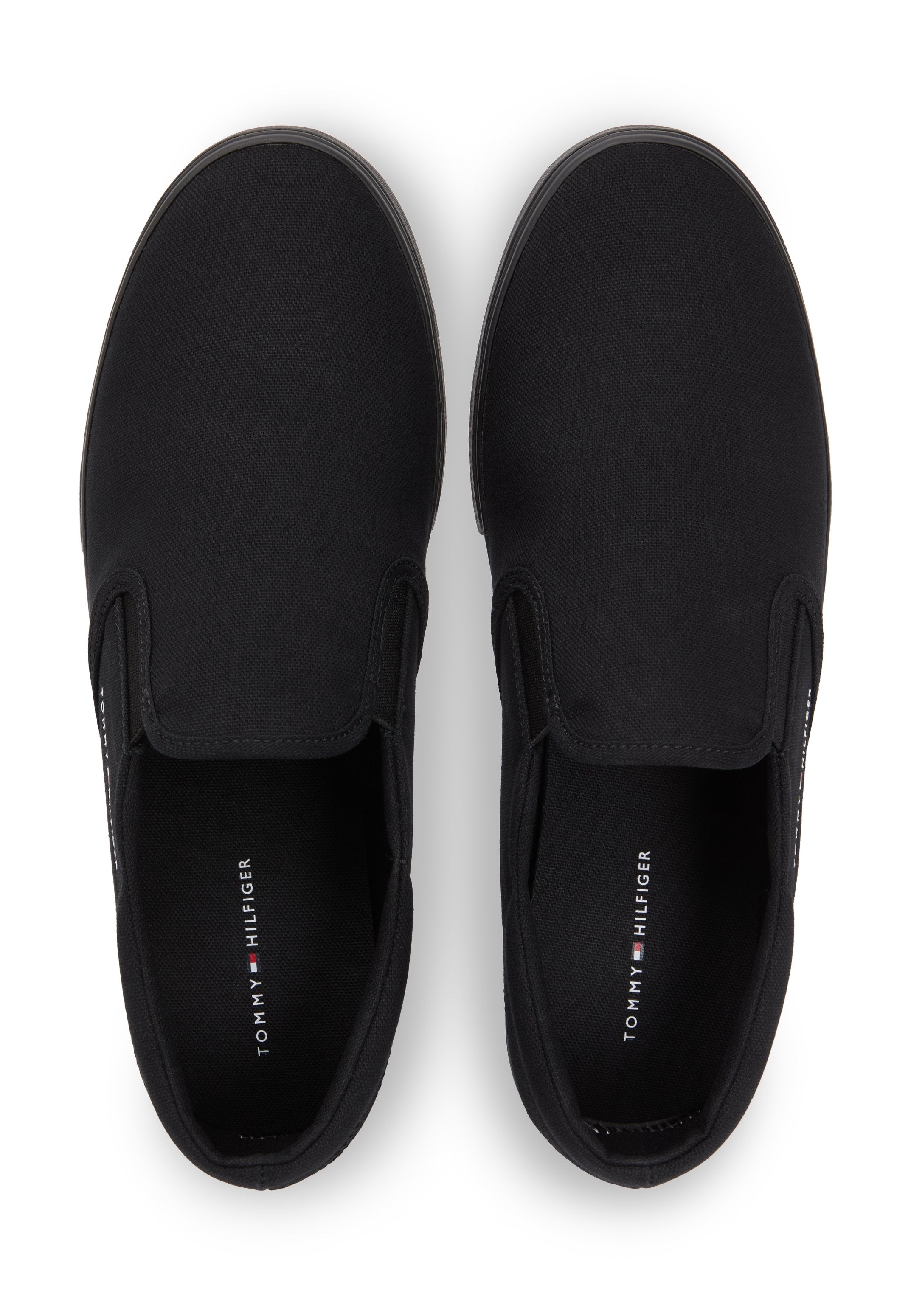 CANVAS SLIP-ON TRAINERS - Trainers - black