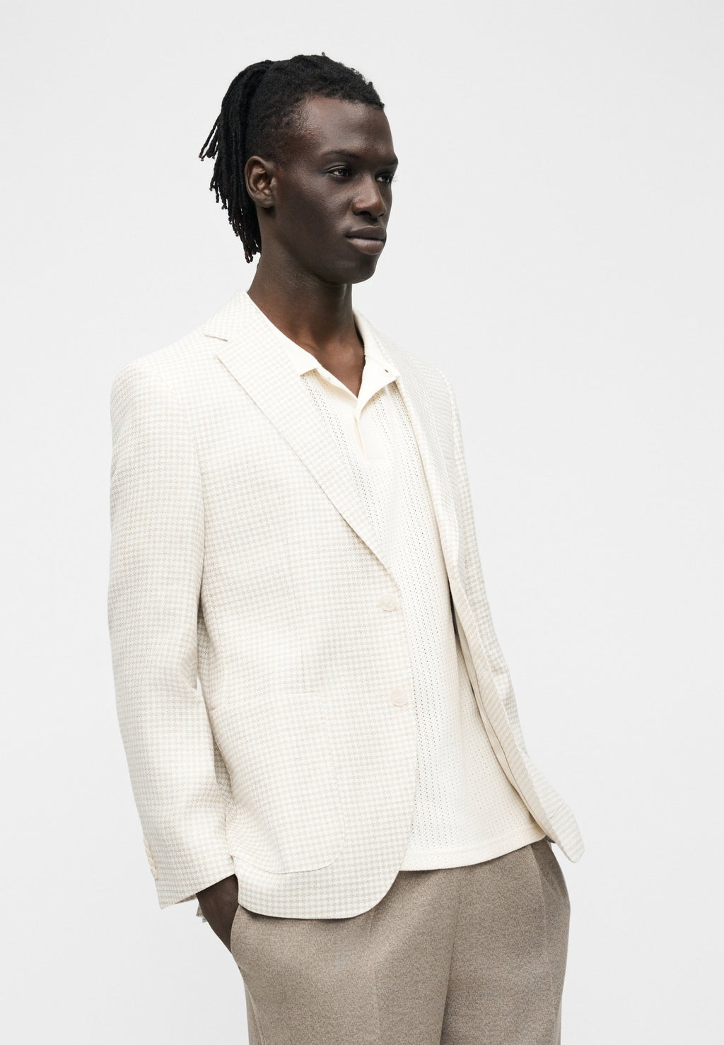 JANSON - Blazer jacket - open beige