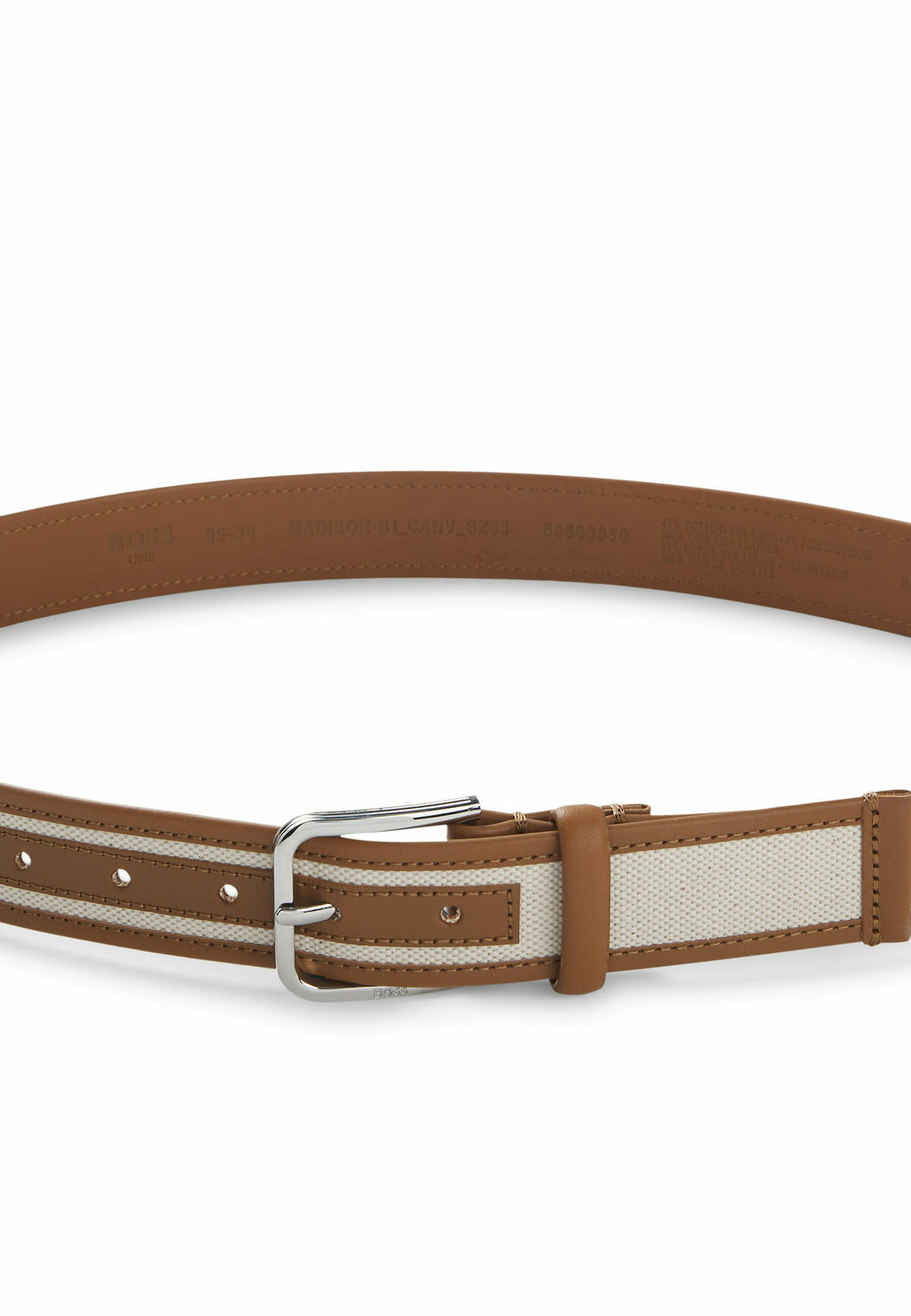BOSS MADISON-B1_CANV_SZ35 - Belt - light beige five