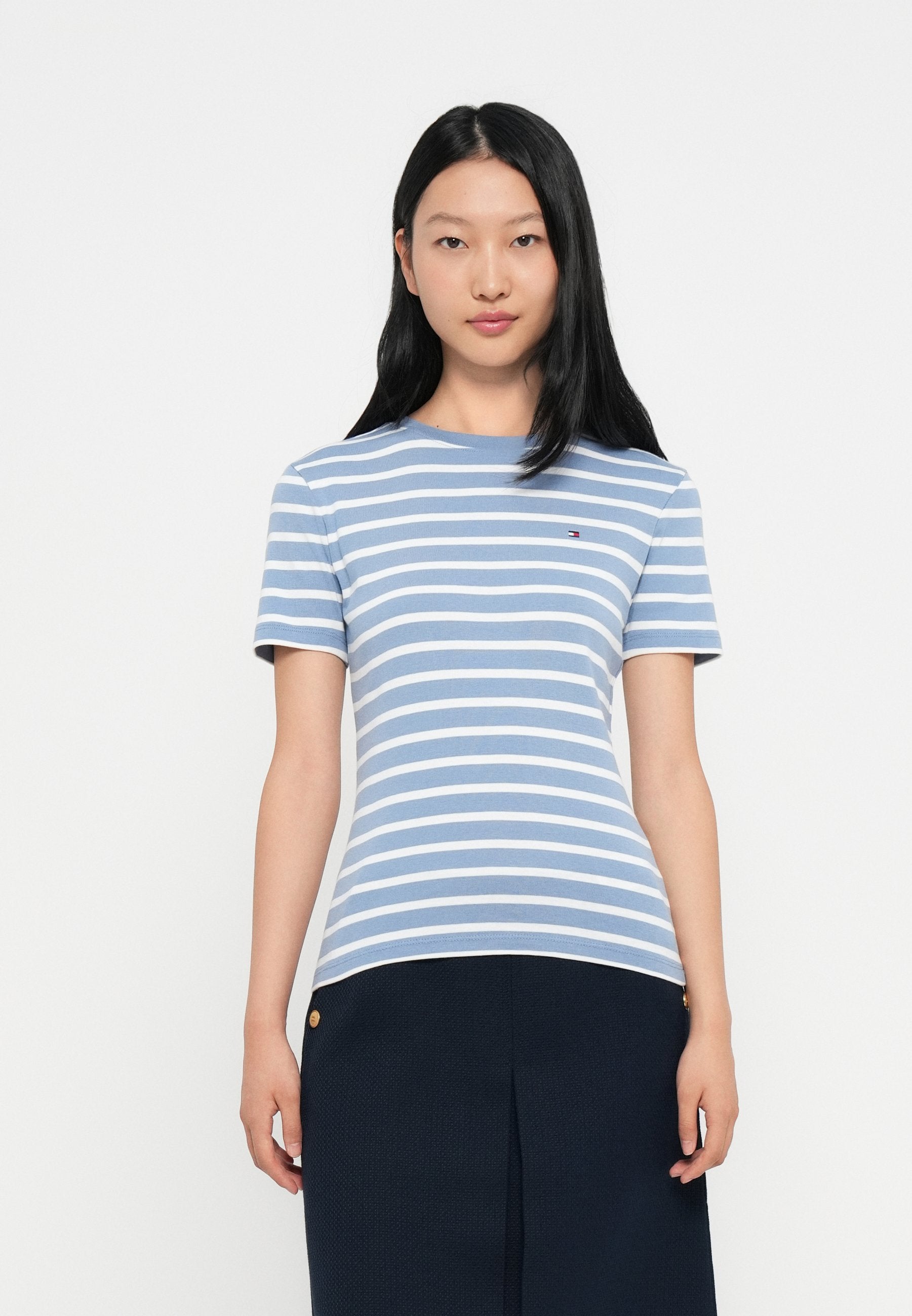 SLIM CODY - Print T-shirt - clear water/ecru
