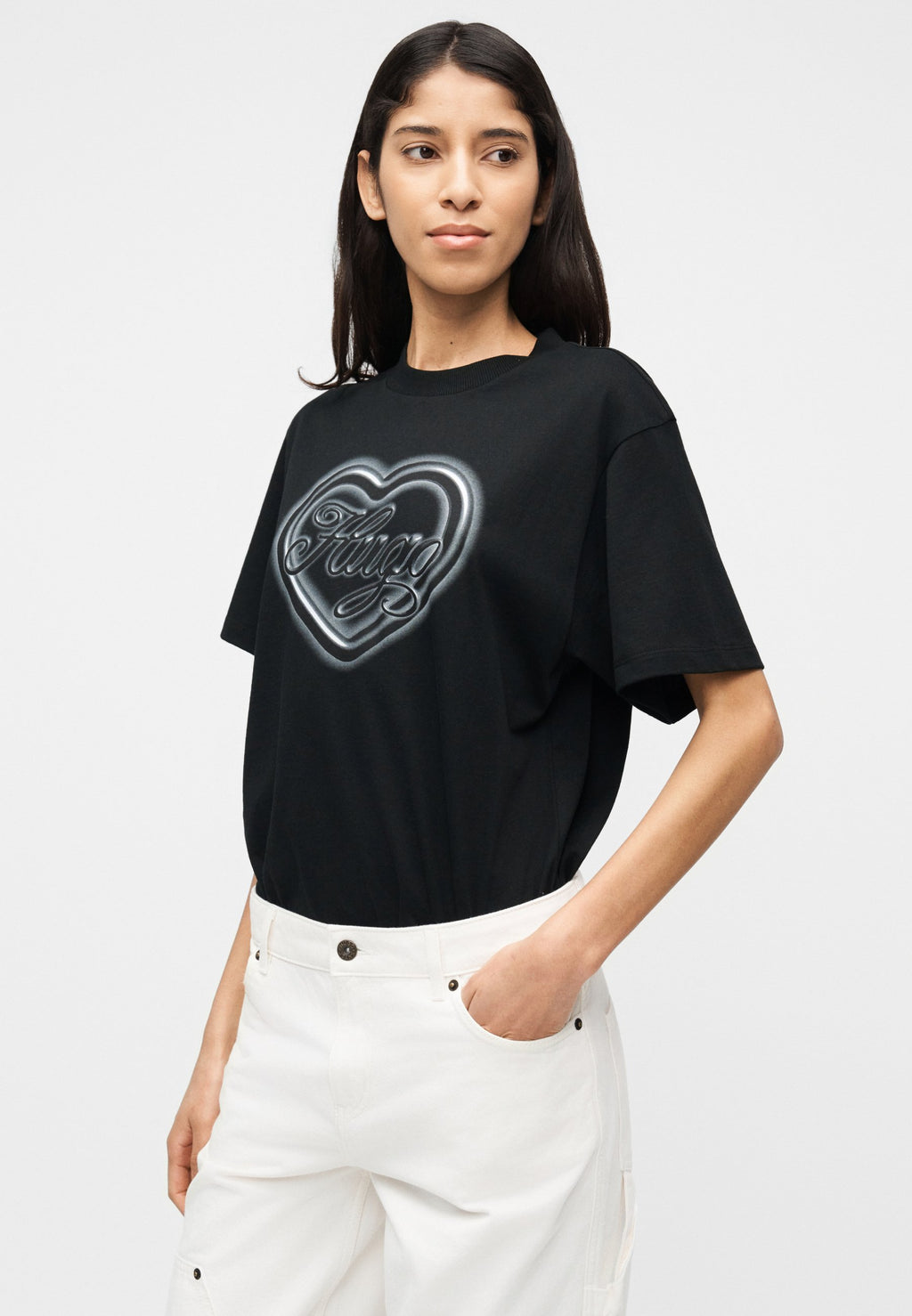 VINTAGE TEE - Print T-shirt - black