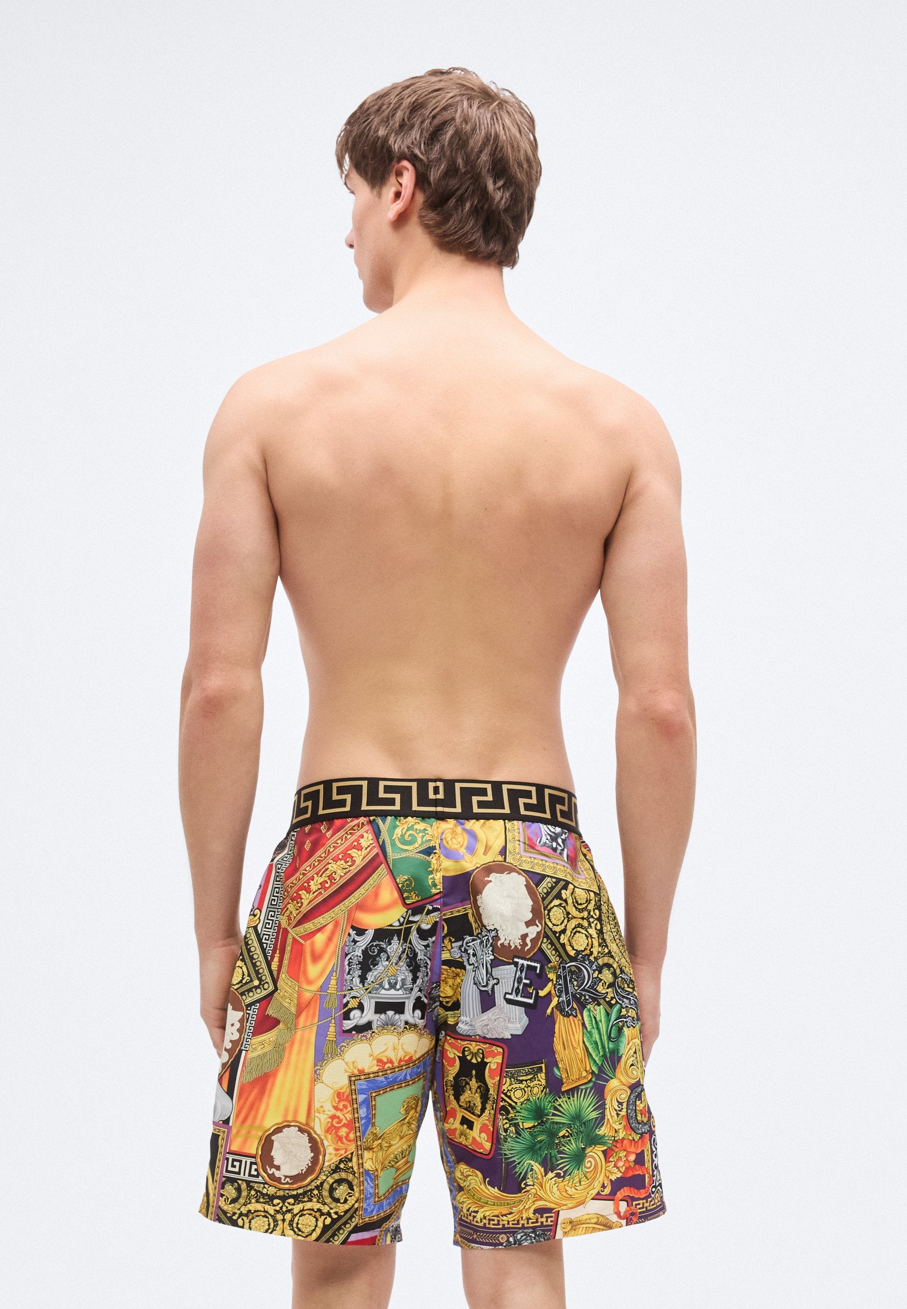 SWIM LONG PATCHWORK PRINT NEW LOGO - Swimming shorts - multicolour