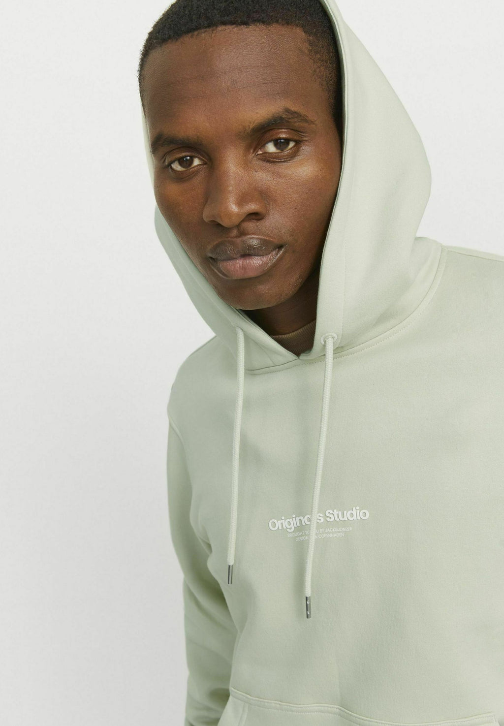 Printed - Hoodie - celadon tint