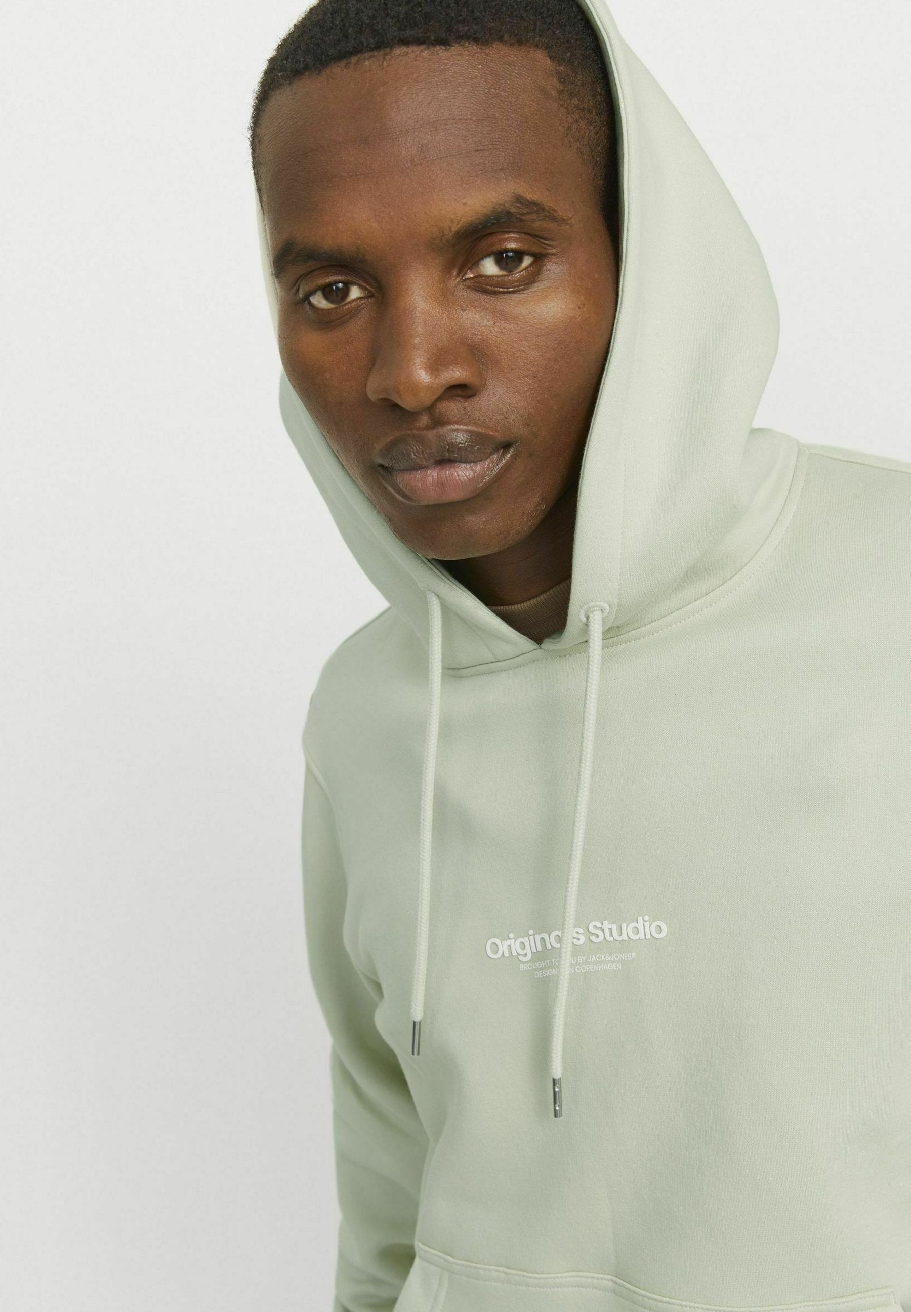 Printed - Hoodie - celadon tint