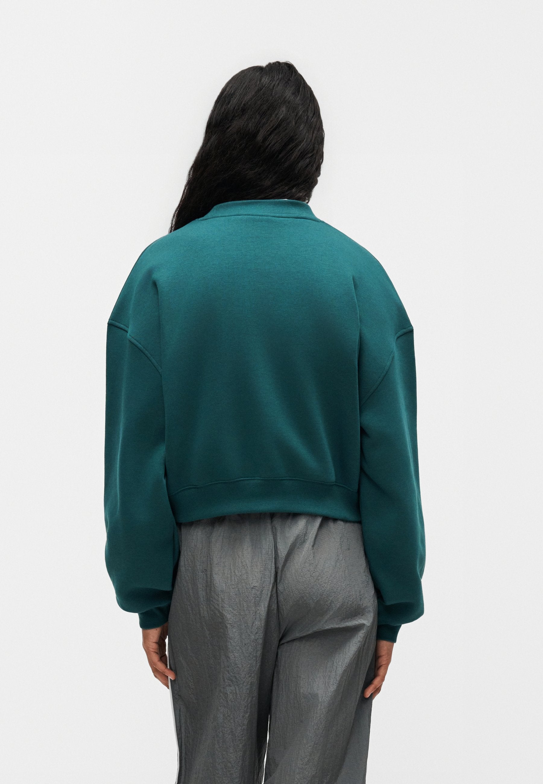 LINEAR HERITAGE CREW - Sweatshirt - medusa green