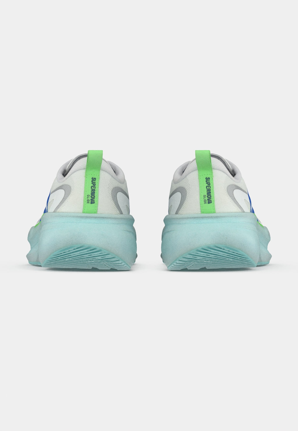 SUPERNOVA GLIDE M - Road running shoes - footwear white/blue/lime burst