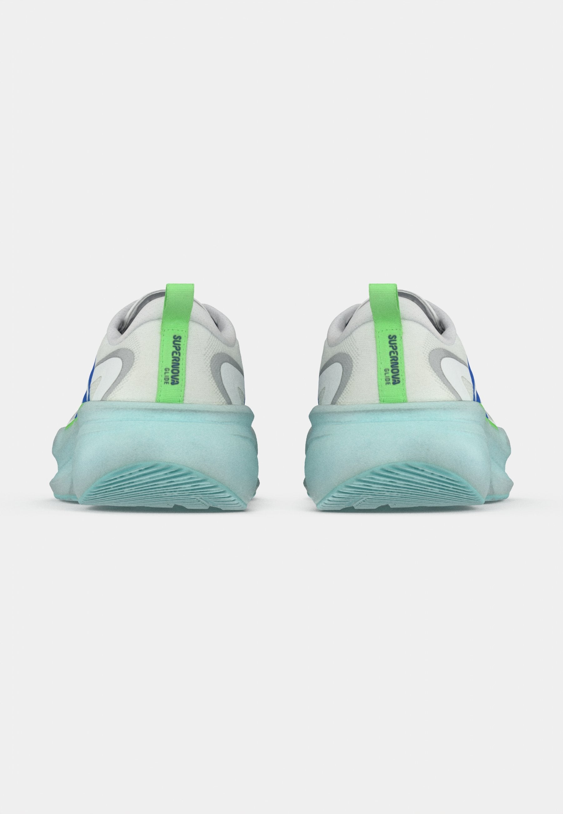 SUPERNOVA GLIDE M - Road running shoes - footwear white/blue/lime burst