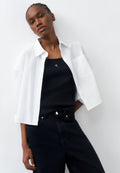 CROPPED - Button-down blouse - brilliant white