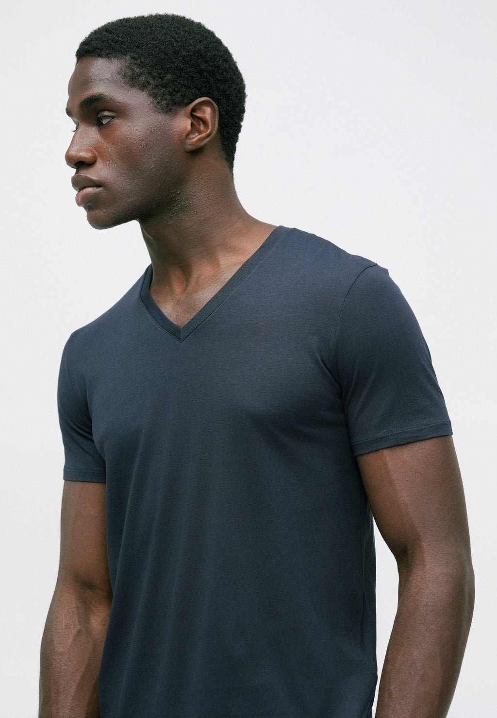 VLINE T-SHIRT SLIM FIT - Basic T-shirt - navy