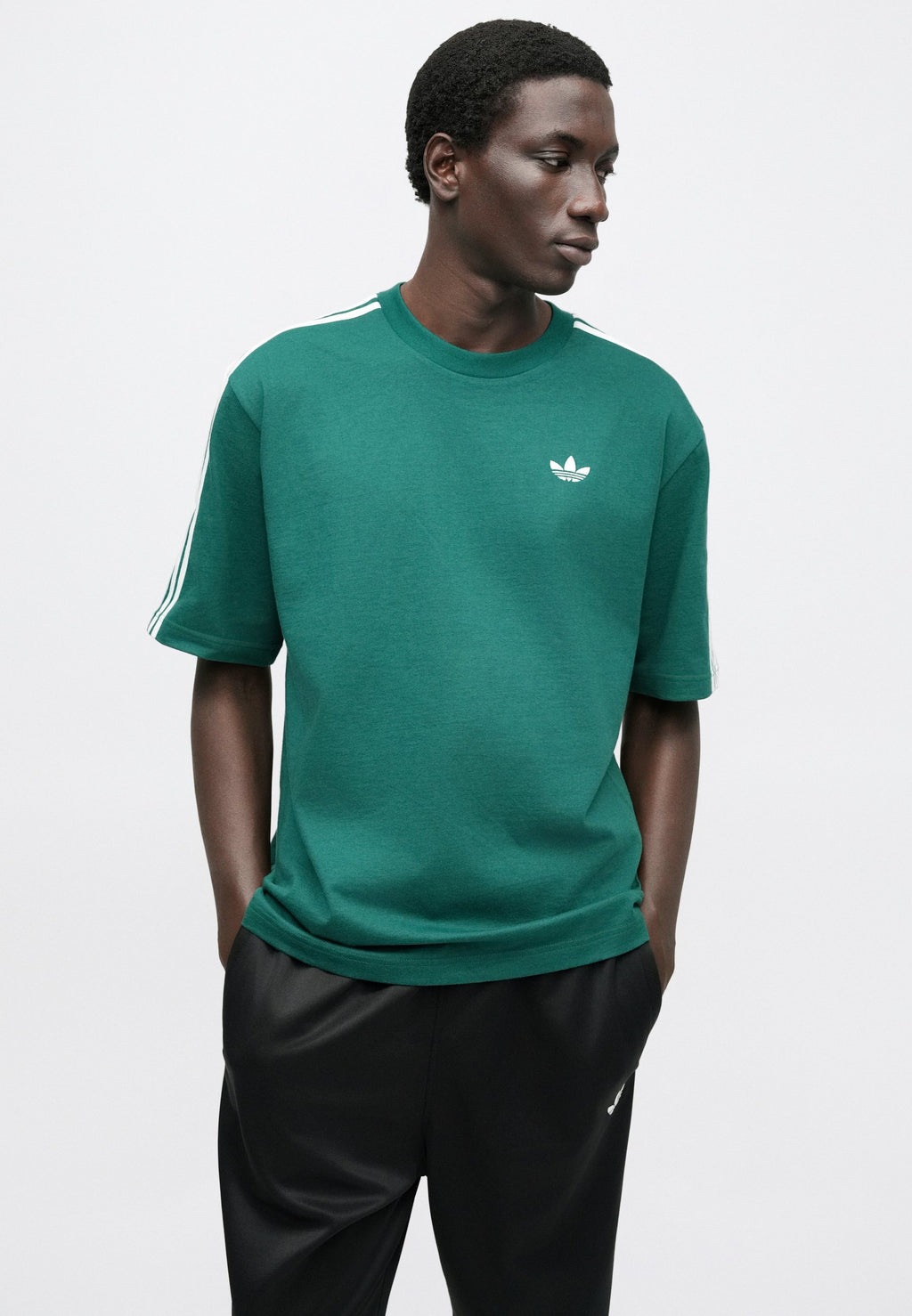 LOOSE  - Tracksuit bottoms - black/white