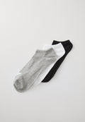 LINER SOCKS 3PACK UNISEX - Socks - white/medium grey heather/black