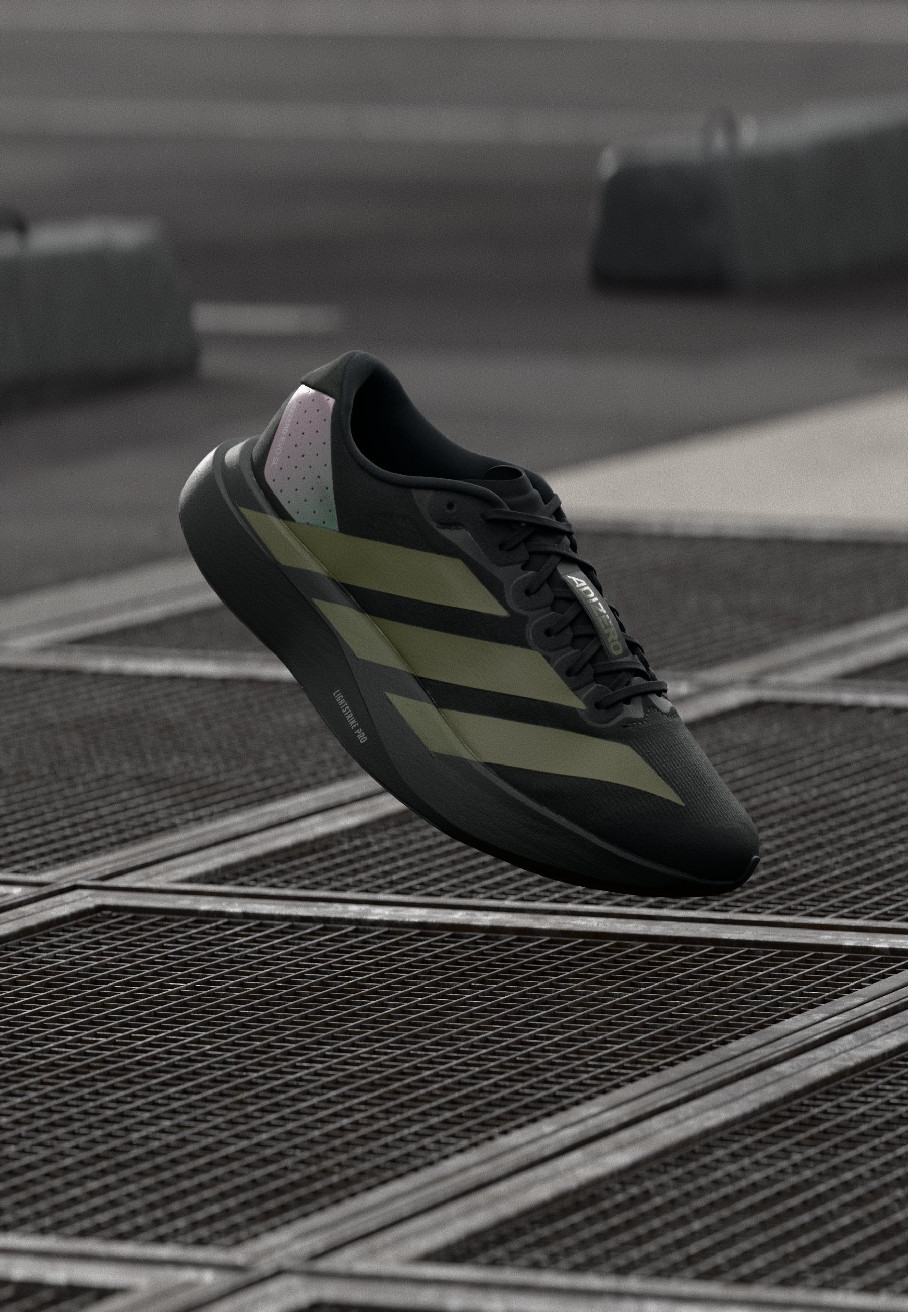 ADIZERO EVO SL M - Trainers - core black/olive strata/iron metallic-coloured