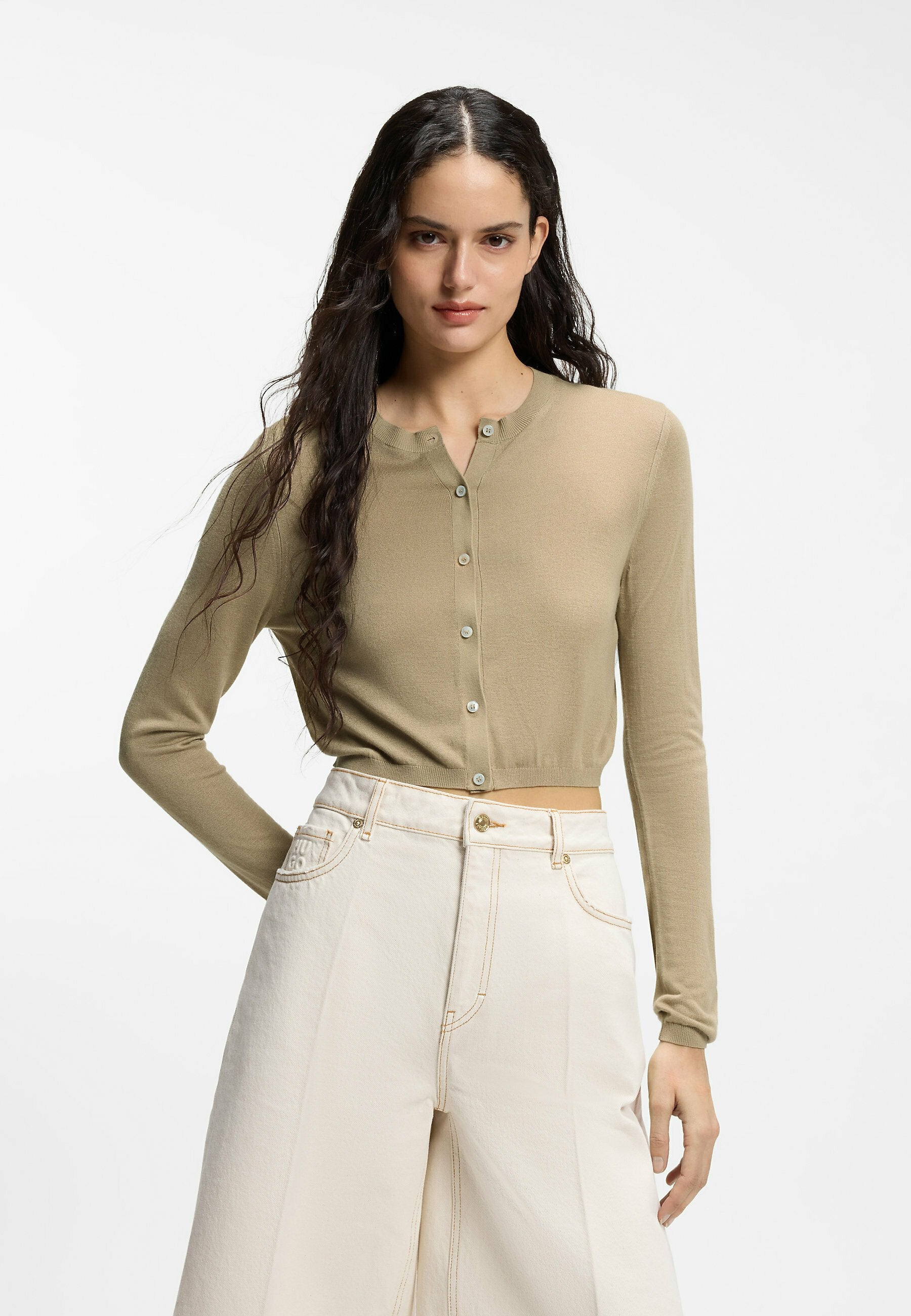 HUGO SESSIRY - Cardigan - light brown two