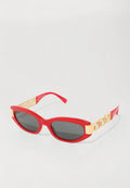 Sunglasses - full red/dark grey