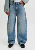 gy fit JXSAKAI BAGGY BARREL MW R481 DNM LN - Jean Baggy - bleu denim