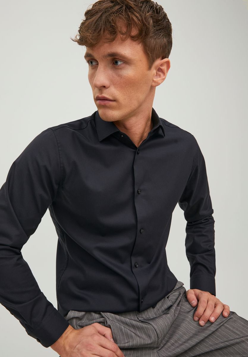 JPRBLAPARKER SHIRT L/S NOOS - Formal shirt - black