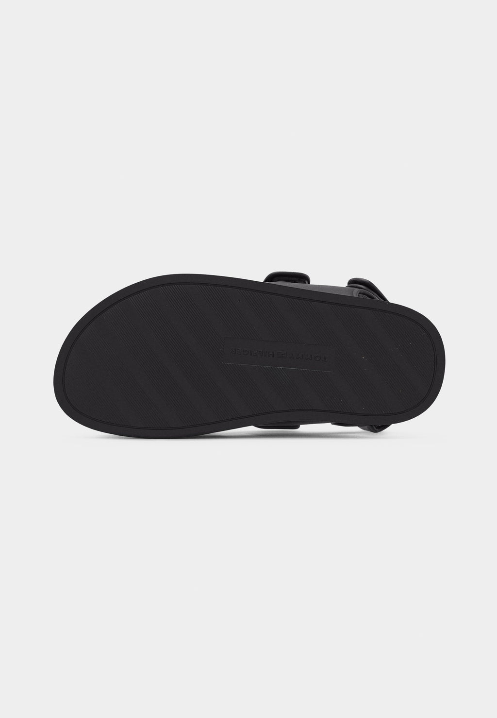 LEATHER TH MONOGRAM PLATFORM SANDALS - Platform sandals - black