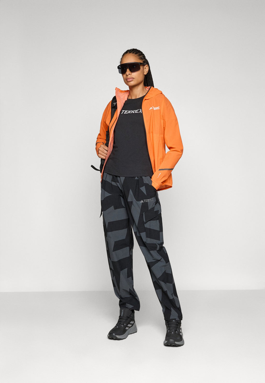 XPLORIC CARGO PRINTED - Outdoor pantolonu - siyah/karbon