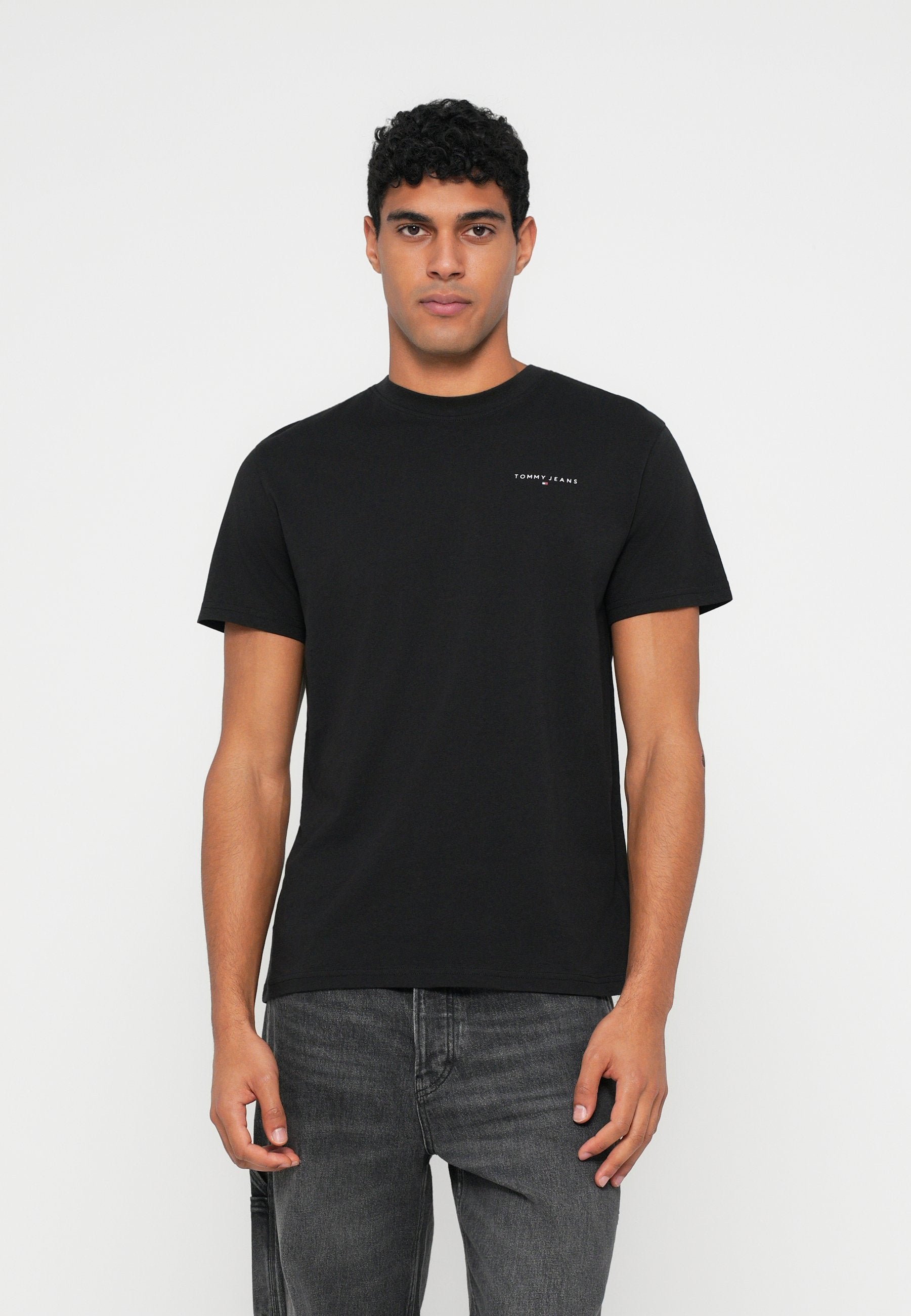 2-PACK LINEAR LOGO SLIM JERSEY T-SHIRTS - Basic T-shirt - ecru/black