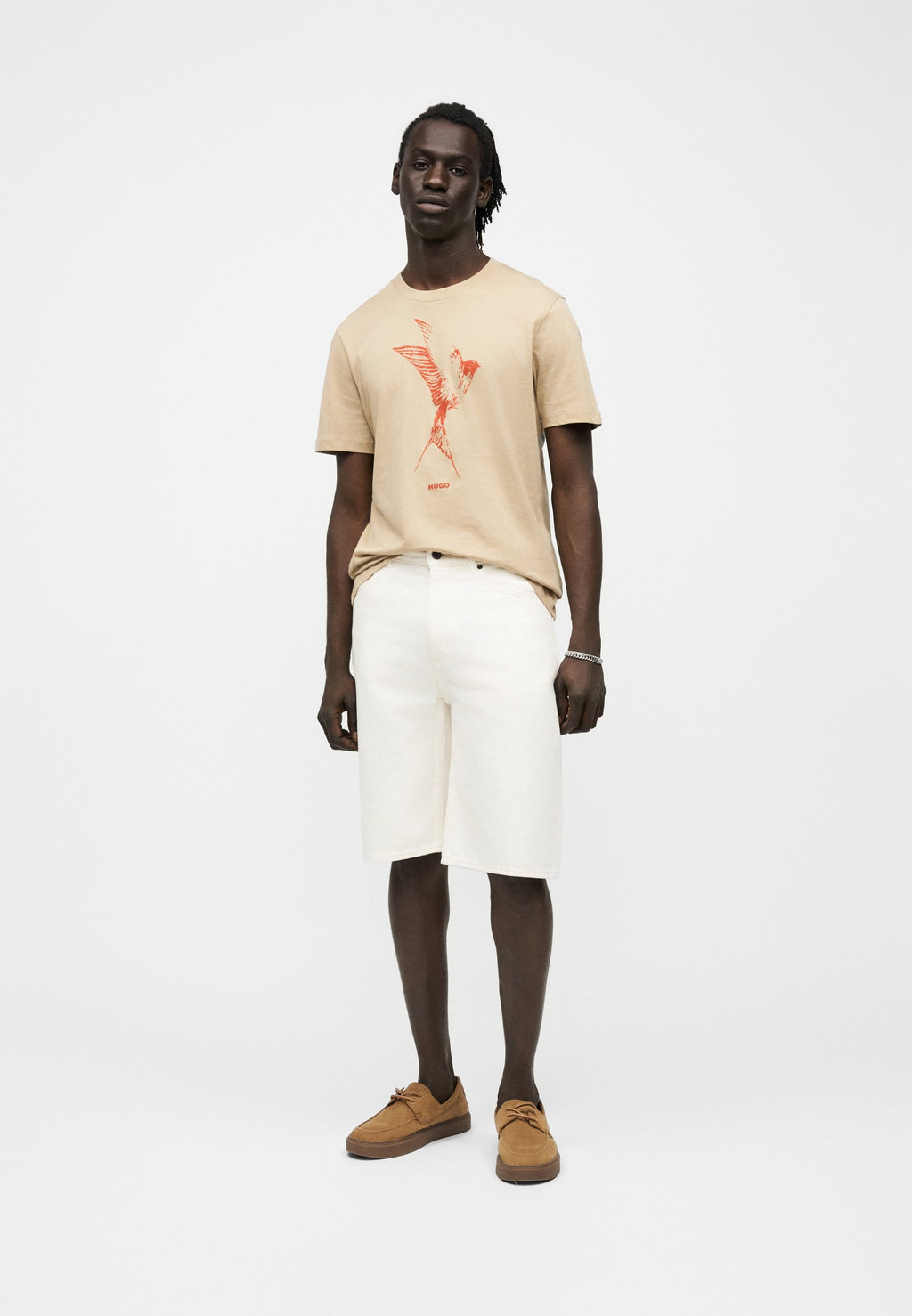 T-shirt imprimé - beige moyen