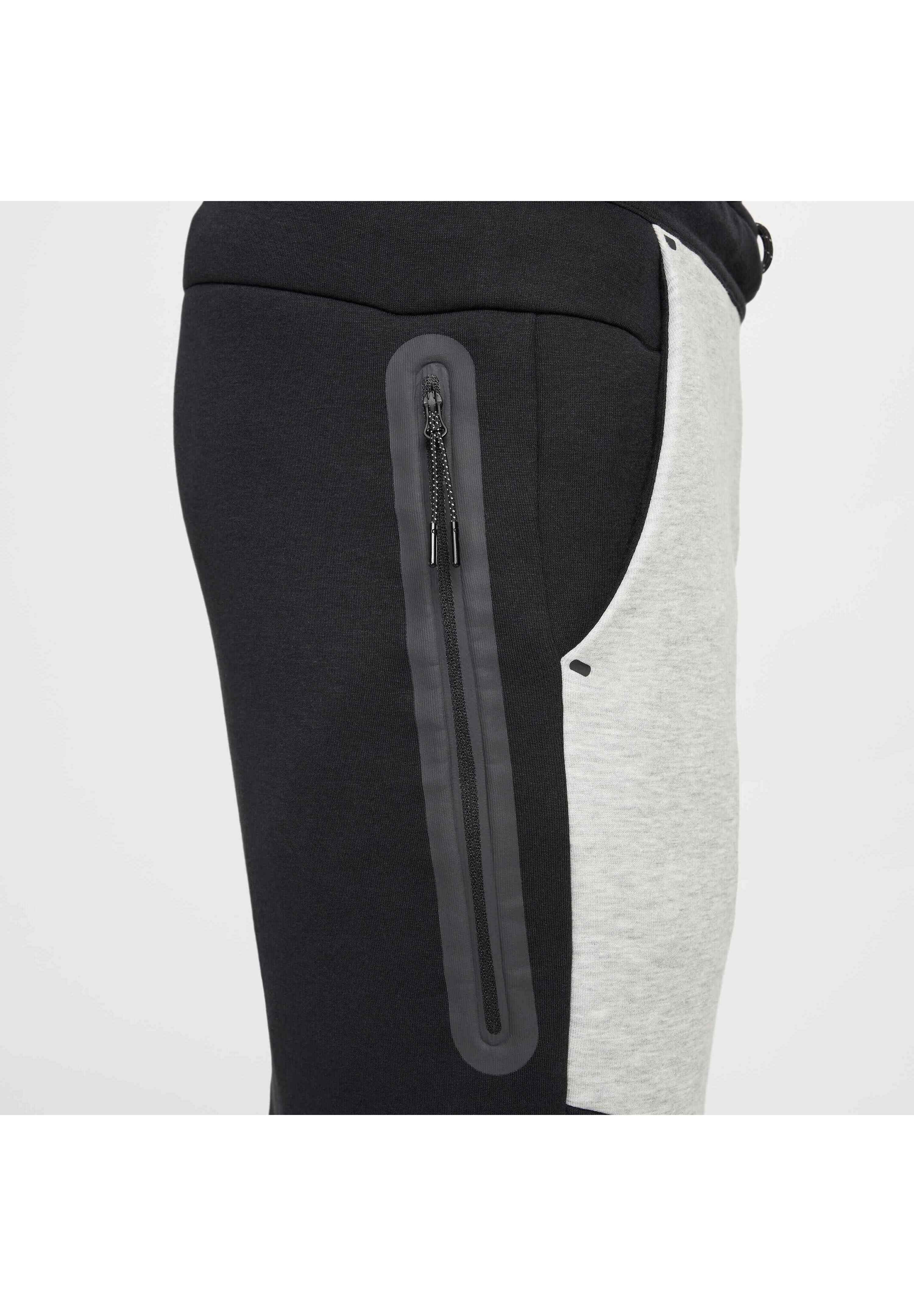 M NK TCH FLC JGGR - Bas de jogging - black dark grey heather black