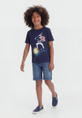 Print T-shirt - new navy
