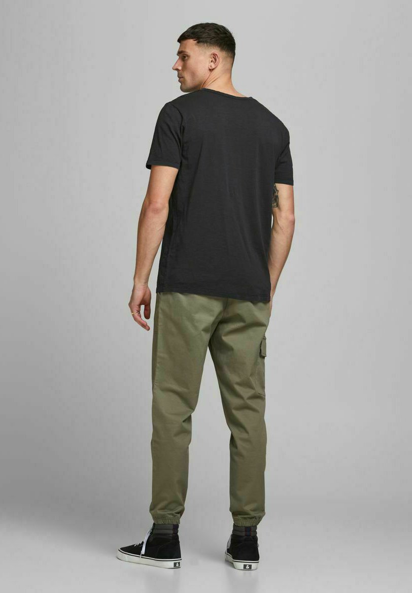 ESPLIT NECK   - Basic T-shirt - black