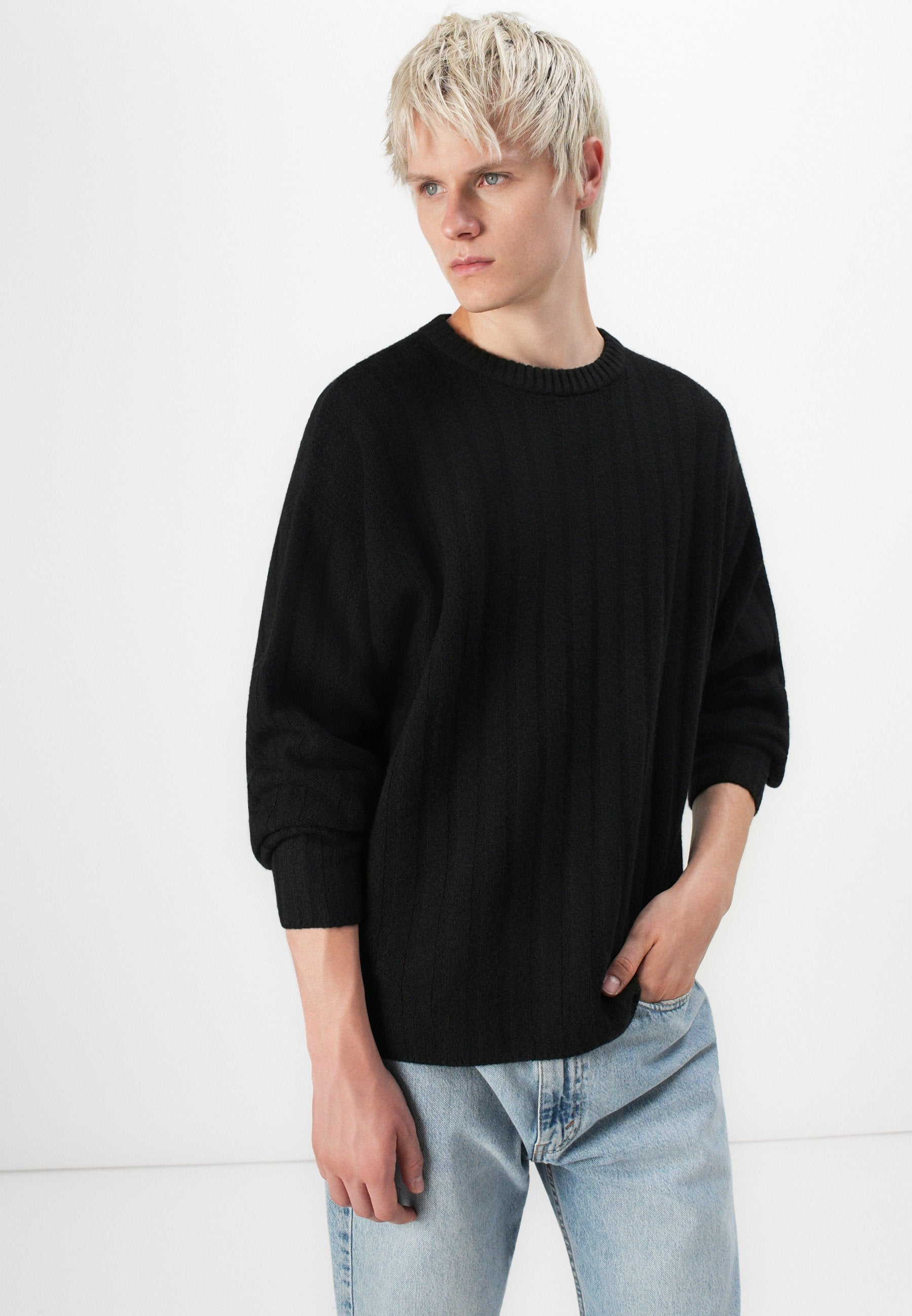 Knitted Knitted - Jumper - black