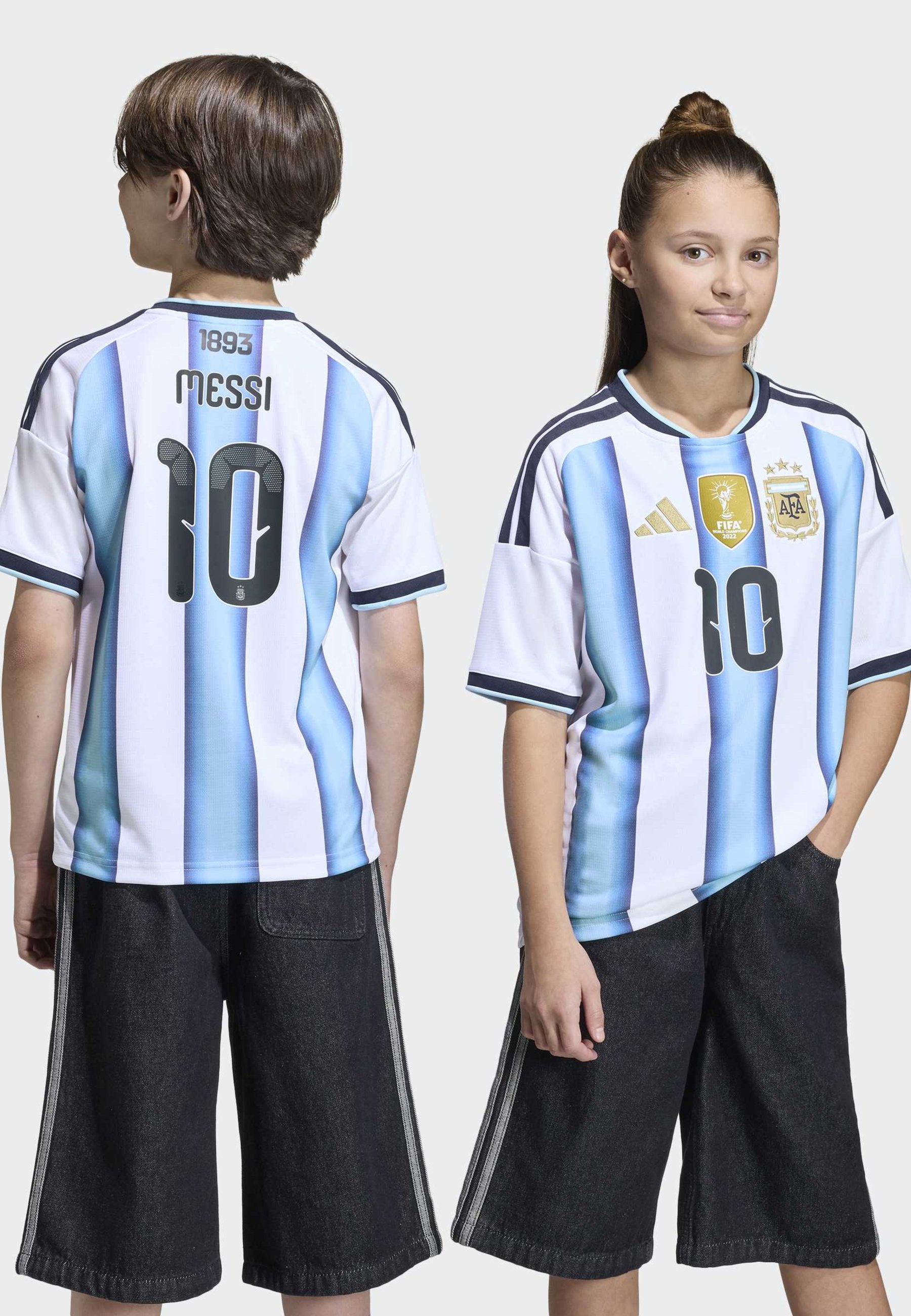 ARGENTINA 26 HOME MESSI - National team wear - white icey blue light blue