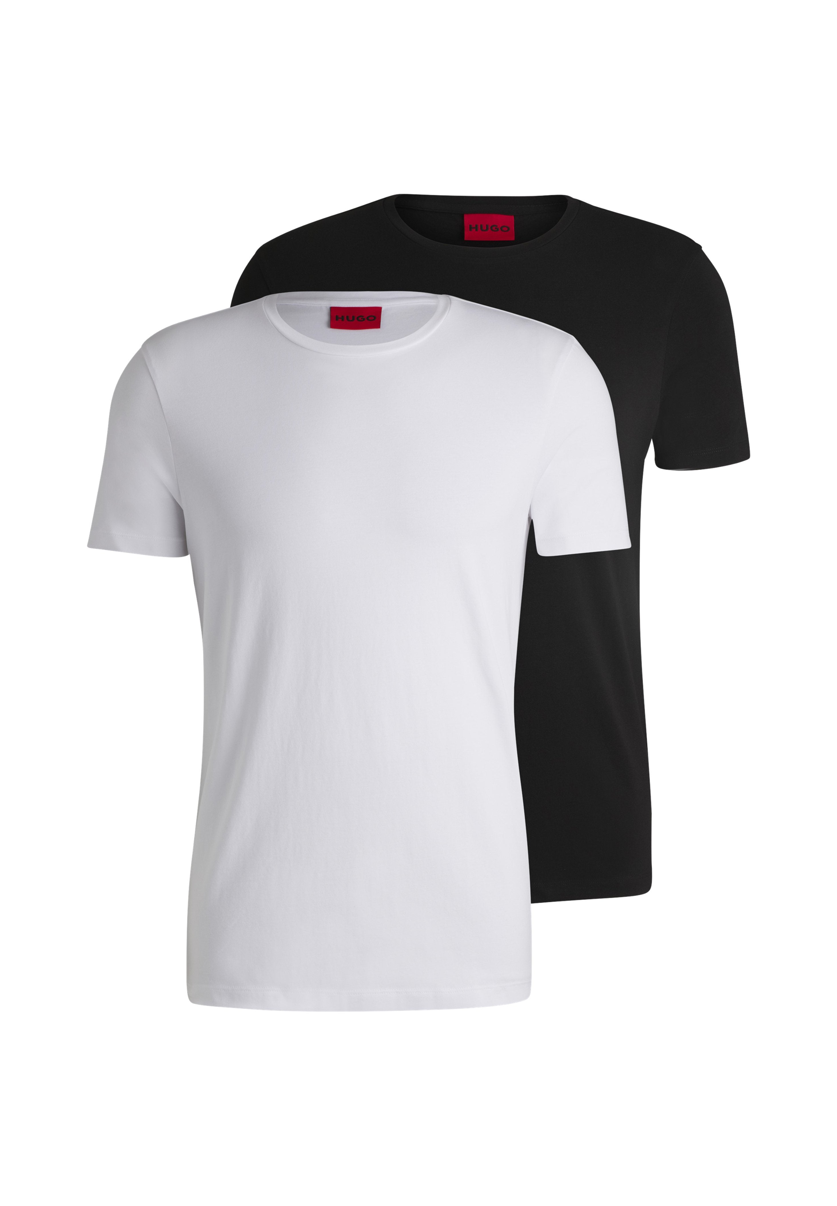 ROUND  - Basic T-shirt - black/white