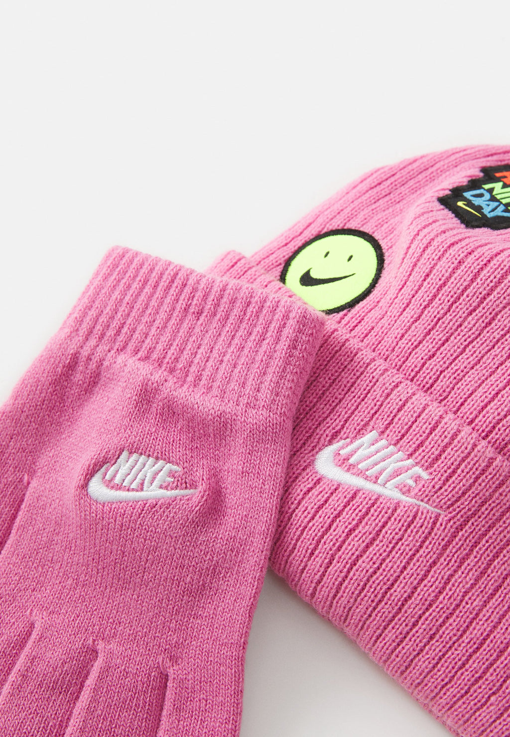 مجموعة PATCH PEAK BEANIE UNISEX - قفازات - فلامينغو سحري