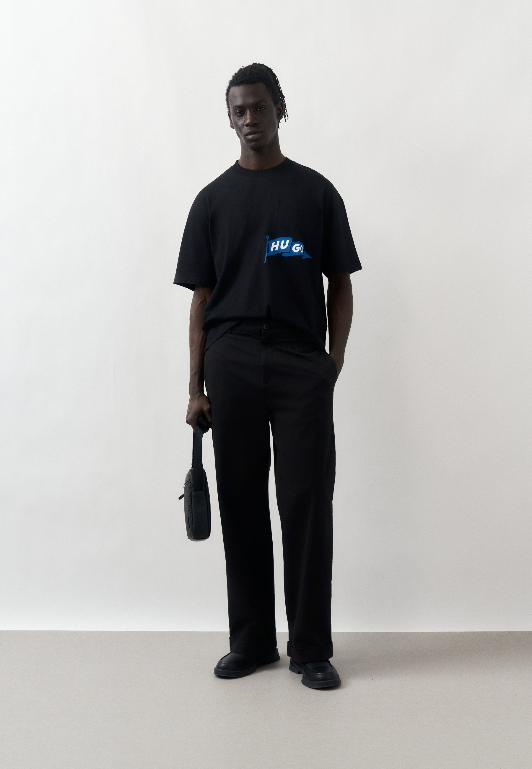 NOHA CROP - Print T-shirt - black
