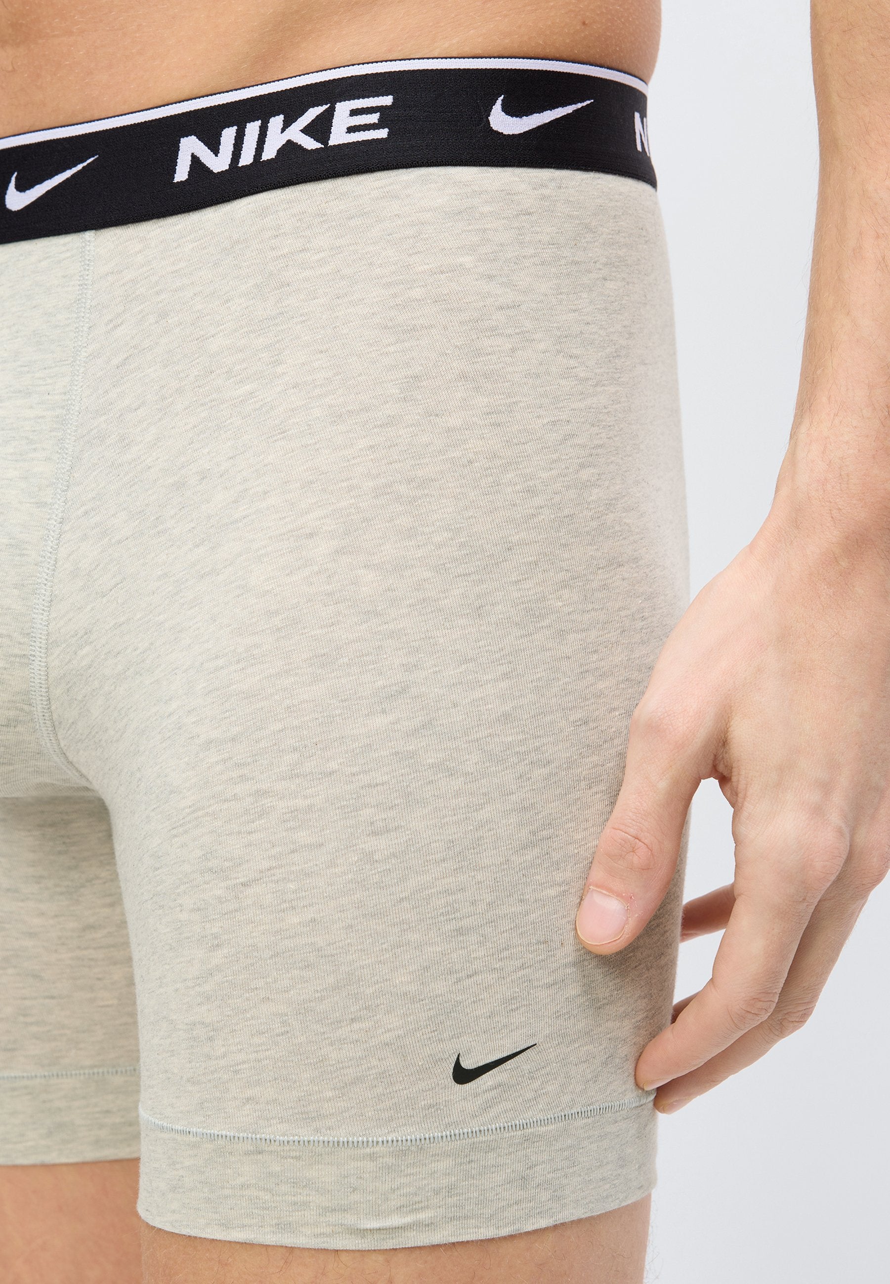 3 PACK - Boxer briefs - white/grey heather/black