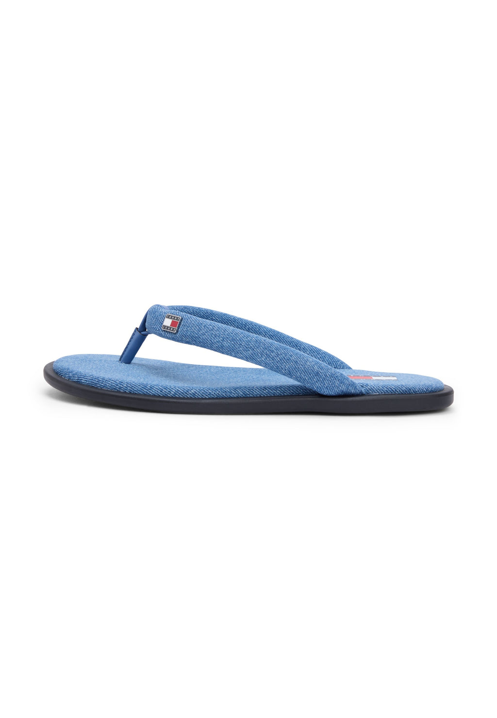 DENIM PADDED STRAP FLIP-FLOPS - Sandals - denim