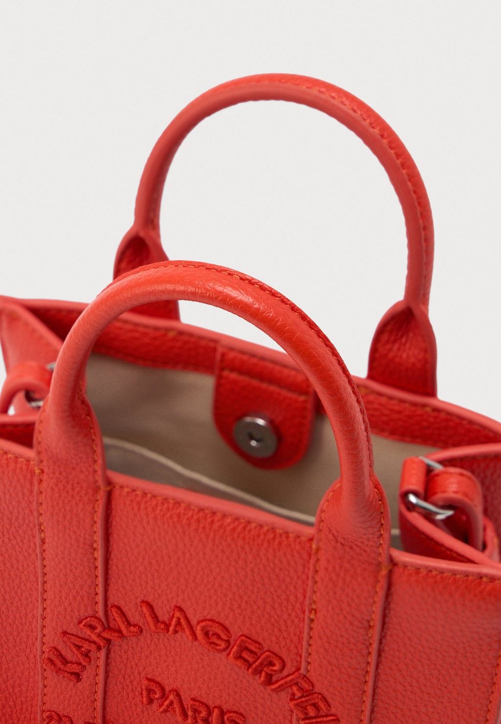 SQUARE - Handbag - grapefruit