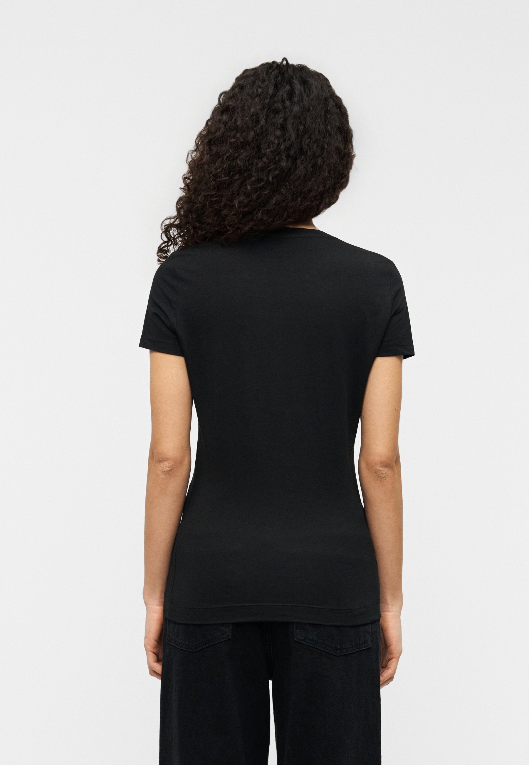 SCRIPT TEE - Print T-shirt - jet black