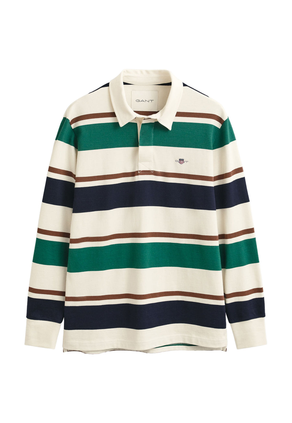 STRIPED HEAVY RUGGER - Long sleeved top - cream